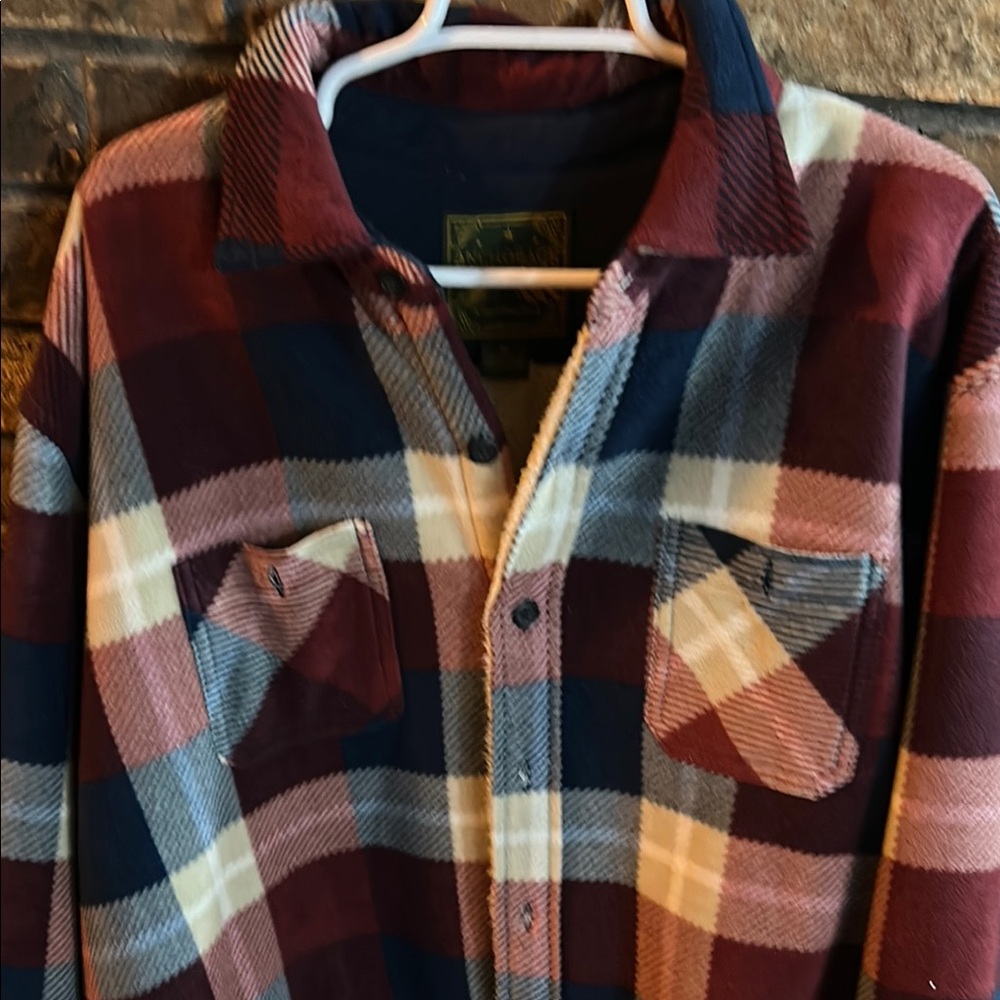 Plaid Men's Shirt in Red and Blue